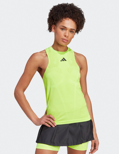 Adidas Originals Aeroready Pro Seamless Tennis Tank Top In Yellow