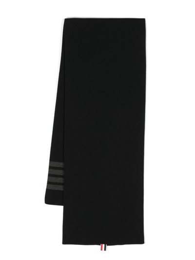 Thom Browne 4-bar Stitch Pocket Scarf In Blue