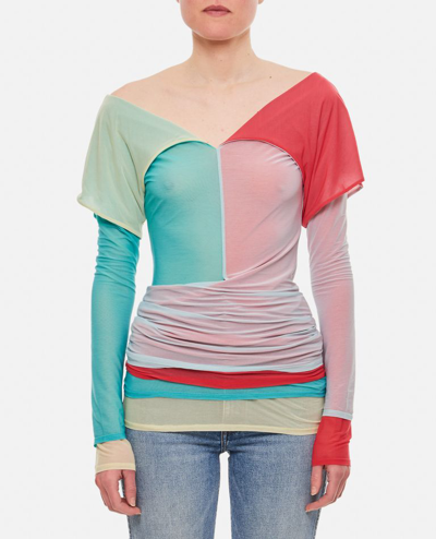 Kiko Kostadinov Multicolor Mora Long Sleeve T-shirt In Pink