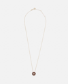 Aliita Donuts Yellow Gold Necklace In Brown