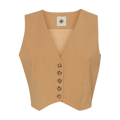 The Garment Pisa Waistcoat In Camel