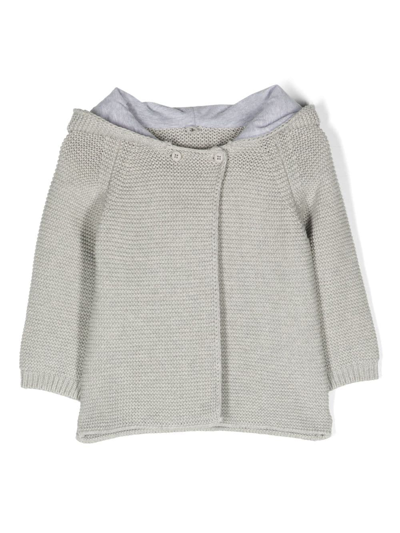 Stella Mccartney Baby Knit Cotton Cardigan In Grey