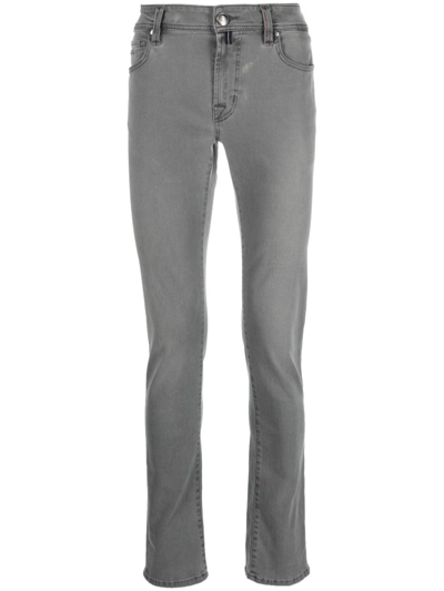 Sartoria Tramarossa Low-rise Straight-leg Jeans In Grey