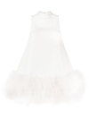 Rachel Gilbert Linc Feather-embellished Minidress In White