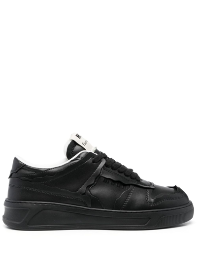 Msgm Panelled Low-top Trainers In Black