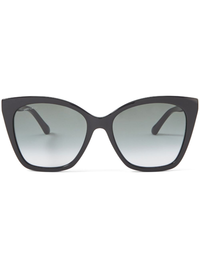 Jimmy Choo Rua Cat-eye Sunglasses In Black