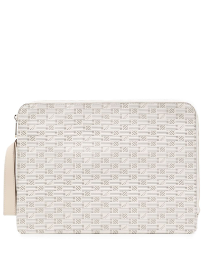 Moreau Portfolio Leather Laptop Sleeve In White