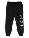 Philipp Plein Junior Logo-print Drawstring Track Pants In Black