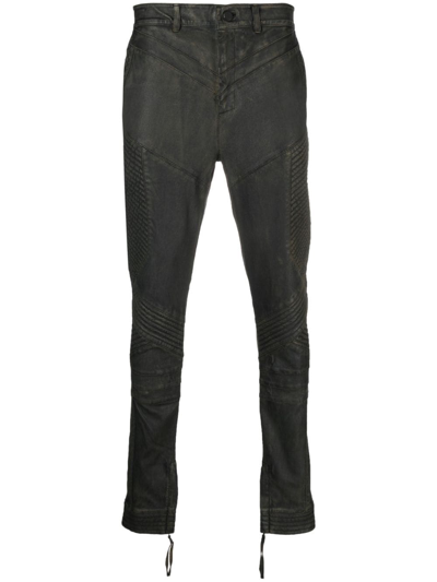 Frei-mut Mid-rise Skinny Leather Jeans In Black