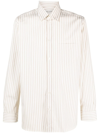 Golden Goose Striped Cotton Button-up Shirt In Neutrals