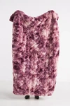 Anthropologie Luxe Faux Fur Throw Blanket