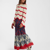 La Doublej Big Floral-print Maxi Skirt In Palmetto