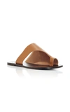 Atp Atelier Brown Rosa Cut Out Leather Sandals In Brown