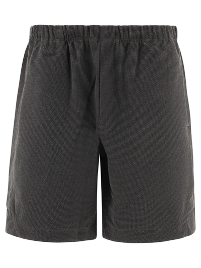 Gr10k Black Utility Cut Shorts In Asphalt Black