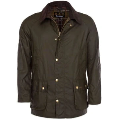 Barbour Ashby Wax Jacket Olive In Green