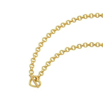 Estella Bartlett Heart T Bar Link Chain Necklace