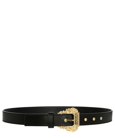 Versace Jeans Couture Leather Belt In Black