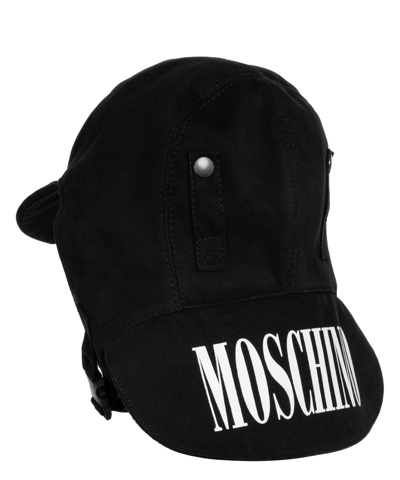 Moschino Cotton Hat In Black