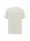 Autry Cotton Crew-neck T-shirt With Embroidery In Cream