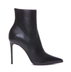 Le Silla Eva 120 High Heels Ankle Boots In Black Leather In Black