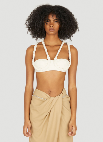 Jacquemus Off-white 'le Haut Meli' Bra In Cream