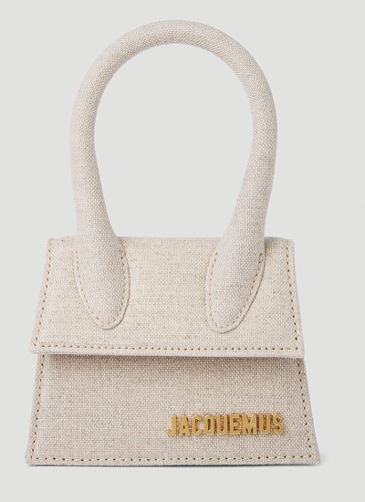 Jacquemus Le Chiquito Signature Mini Handbag In Cream