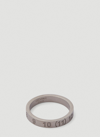 Maison Margiela Number Reference Engraved Ring In Silver