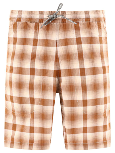 And Wander Brown Check Shorts