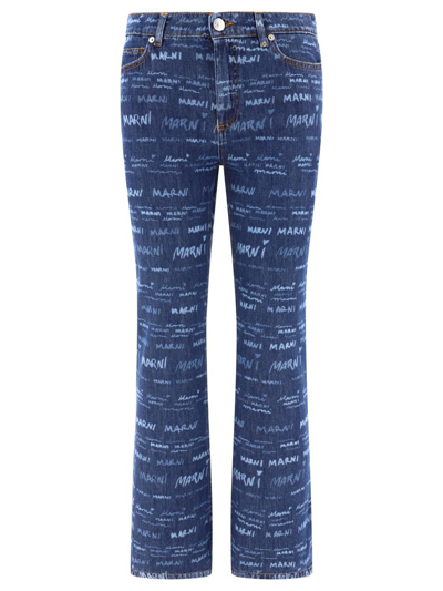 Marni Blue Mega Jeans In Denim