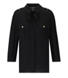 Elisabetta Franchi Black Shirt With Bow In Black