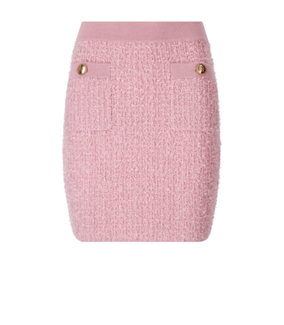 Elisabetta Franchi Pink Jacquard Skirt