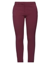 Simona Corsellini Woman Pants Burgundy Size 4 Polyester, Viscose, Cotton, Elastane In Red