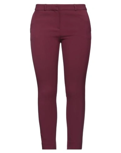 Simona Corsellini Woman Pants Burgundy Size 4 Polyester, Viscose, Cotton, Elastane In Red