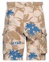 MYAR MYAR MAN SHORTS & BERMUDA SHORTS BEIGE SIZE S COTTON, POLYESTER