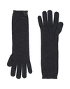 Brunello Cucinelli Woman Gloves Steel Grey Size L Cashmere, Brass, Ecobrass, Acetate, Silk