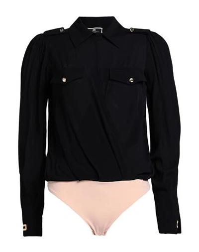Elisabetta Franchi Woman Bodysuit Black Size 4 Viscose, Polyamide, Elastane