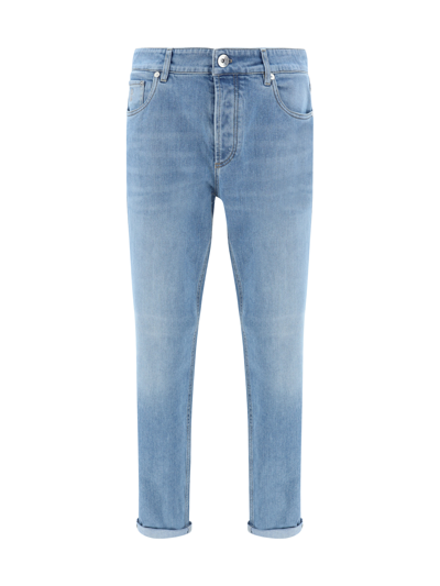 Brunello Cucinelli Jeans In Denim Chiarissimo Old