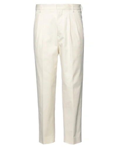 Mauro Grifoni Grifoni Man Pants Ivory Size 30 Cotton, Elastane In White