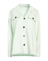 Manuel Ritz Woman Shirt Light Green Size 6 Cotton, Viscose, Elastane