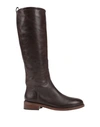 Paola Ferri Woman Knee Boots Dark Brown Size 8 Soft Leather