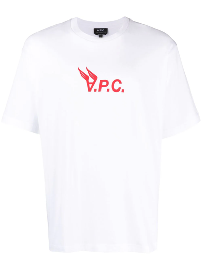 Apc Hermance Logo Tee In White