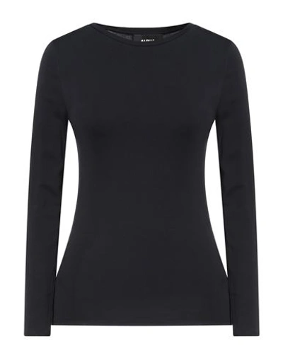 Alpha Studio Woman T-shirt Midnight Blue Size 4 Viscose, Elastane In Black