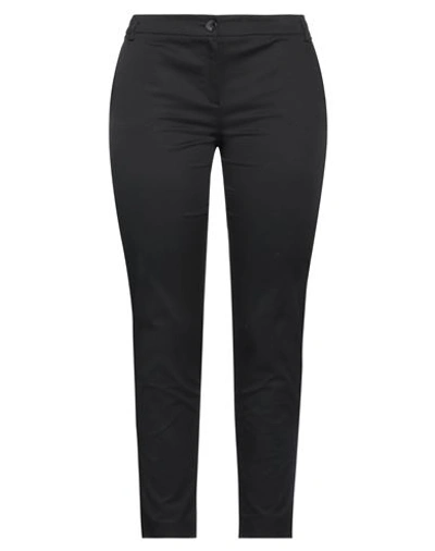 Emme By Marella Woman Pants Black Size 16 Cotton, Elastane In Black