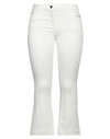 Nenette Cotton-blend Skinny Trousers In White
