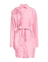 Msgm Woman Mini Dress Pink Size 8 Cotton In Pink