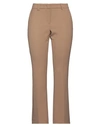 Seductive Woman Pants Camel Size 14 Polyester, Viscose, Cotton, Elastane In Beige
