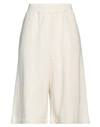 Jijil Woman Pants Ivory Size 8 Cotton, Polyester In White