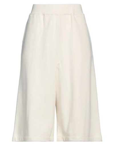 Jijil Woman Cropped Pants Ivory Size 10 Cotton, Polyester In White