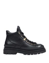 See By Chloé Woman Ankle Boots Black Size 10 Calfskin, Lambskin In Black