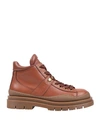 See By Chloé Woman Ankle Boots Tan Size 11 Calfskin, Lambskin In Brown